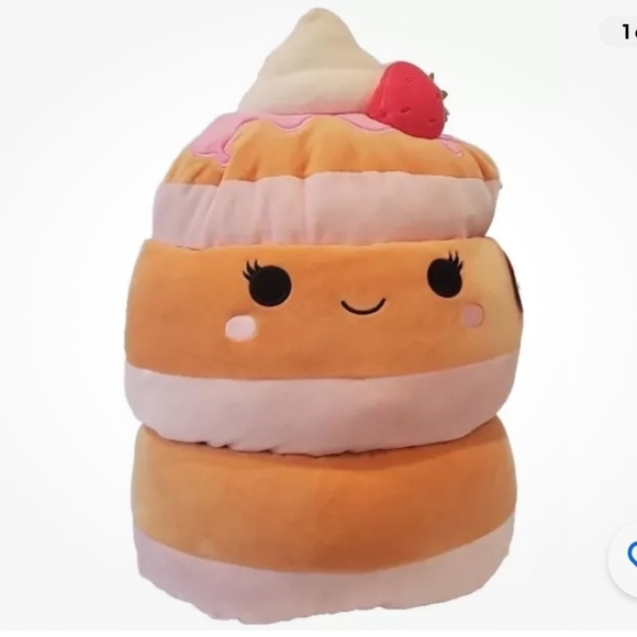 Squishmallows Sawtelle Strawberry Pancakes Plush 16" Stuffed Toy Large NWT - Picture 1 of 4